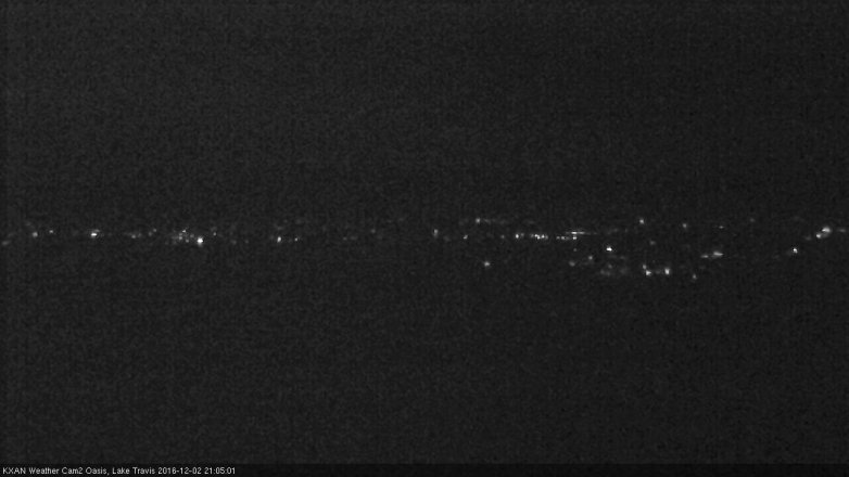 Lake Travis webcam, December 2, 2016 8:20 PM CT