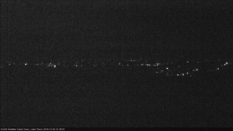 Lake Travis webcam, December 2, 2016 8:40 PM CT