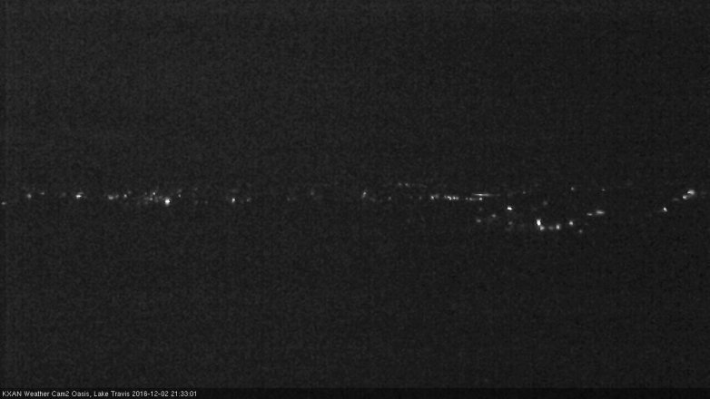 Lake Travis webcam, December 2, 2016 8:50 PM CT