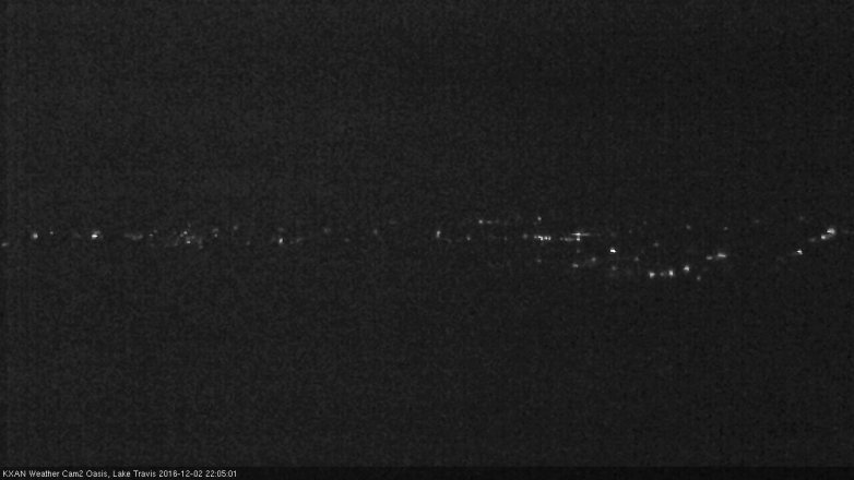 Lake Travis webcam, December 2, 2016 9:15 PM CT