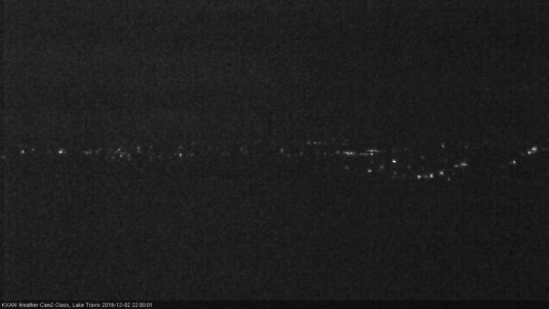 Lake Travis webcam, December 2, 2016 9:30 PM CT