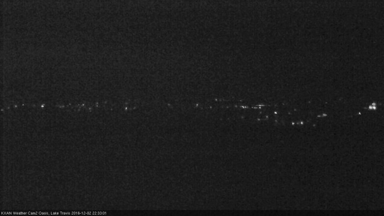 Lake Travis webcam, December 2, 2016 9:45 PM CT