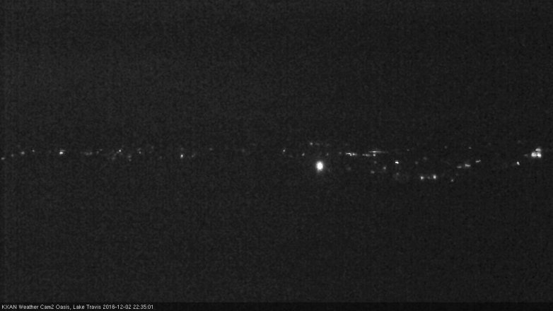 Lake Travis webcam, December 2, 2016 10:05 PM CT