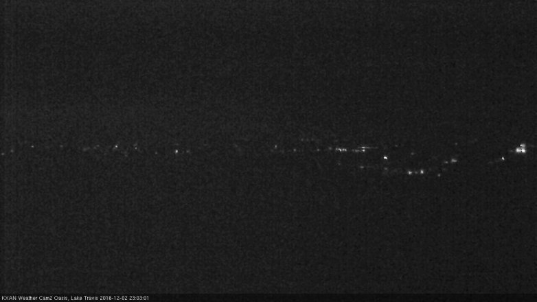 Lake Travis webcam, December 2, 2016 10:20 PM CT