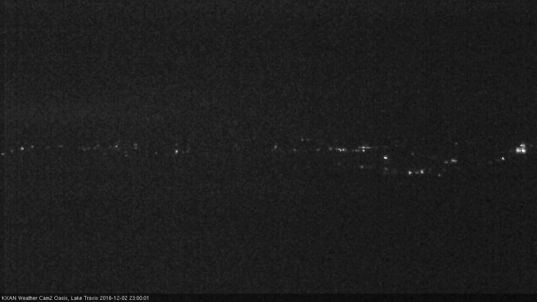 Lake Travis webcam, December 2, 2016 10:30 PM CT