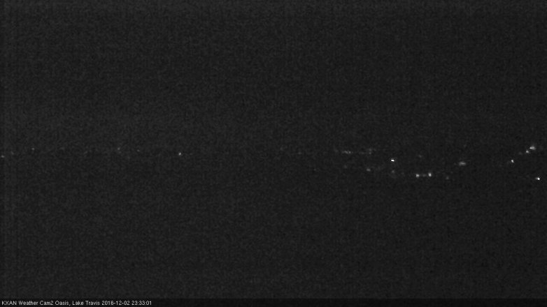 Lake Travis webcam, December 2, 2016 10:50 PM CT