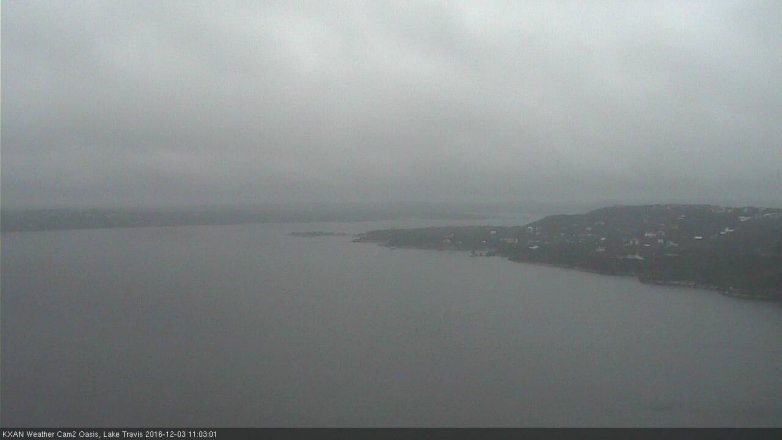 Lake Travis webcam, December 3, 2016 10:30 AM CT