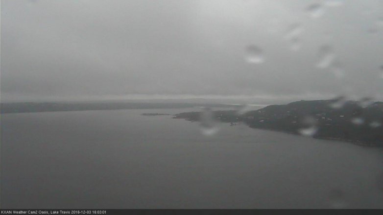 Lake Travis webcam, December 3, 2016 3:20 PM CT