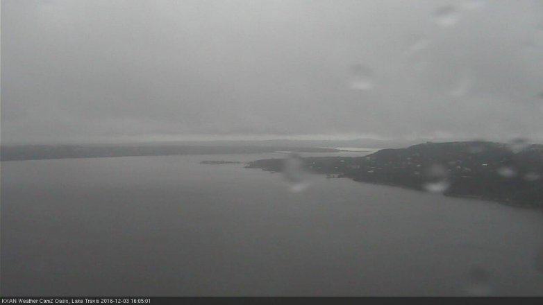 Lake Travis webcam, December 3, 2016 3:25 PM CT