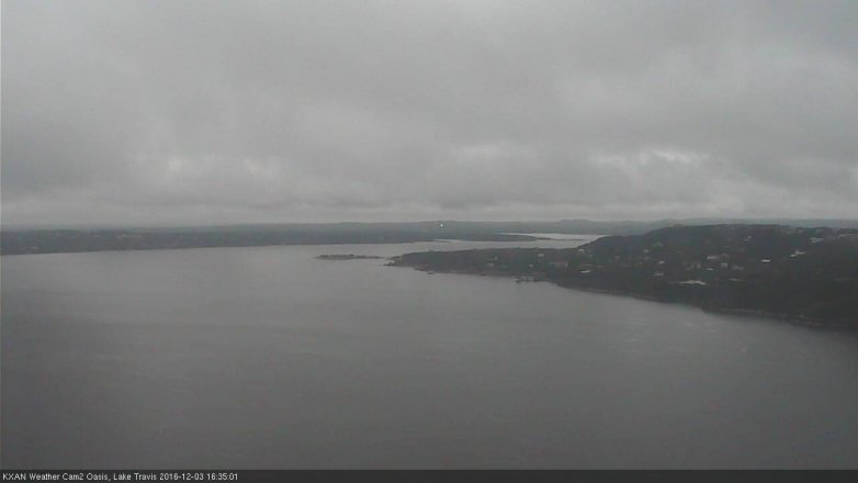 Lake Travis webcam, December 3, 2016 3:40 PM CT