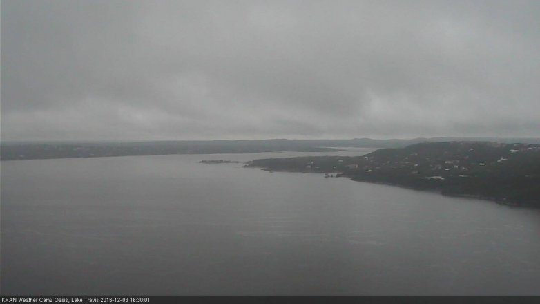 Lake Travis webcam, December 3, 2016 3:45 PM CT