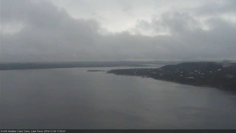 Lake Travis webcam, December 3, 2016 4:15 PM CT