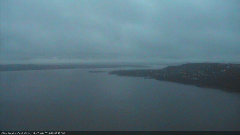 Lake Travis webcam, December 3, 2016 5:05 PM CT