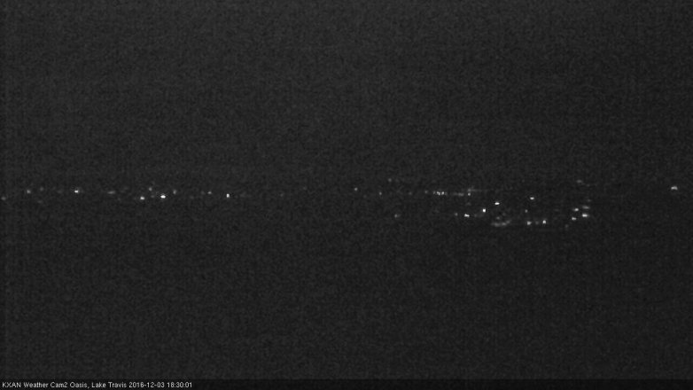 Lake Travis webcam, December 3, 2016 5:45 PM CT