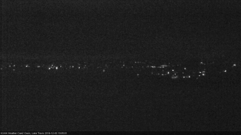 Lake Travis webcam, December 3, 2016 6:20 PM CT