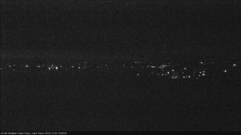 Lake Travis webcam, December 3, 2016 6:30 PM CT