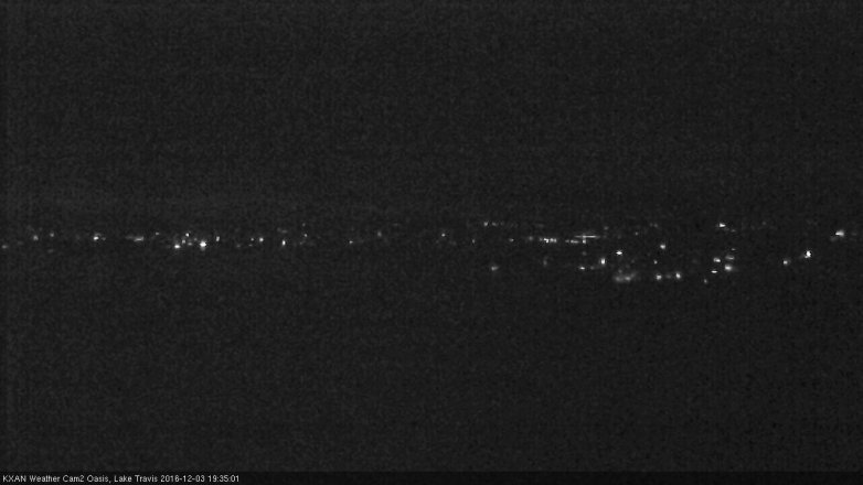 Lake Travis webcam, December 3, 2016 6:50 PM CT