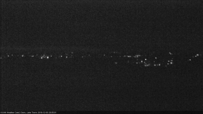 Lake Travis webcam, December 3, 2016 7:10 PM CT