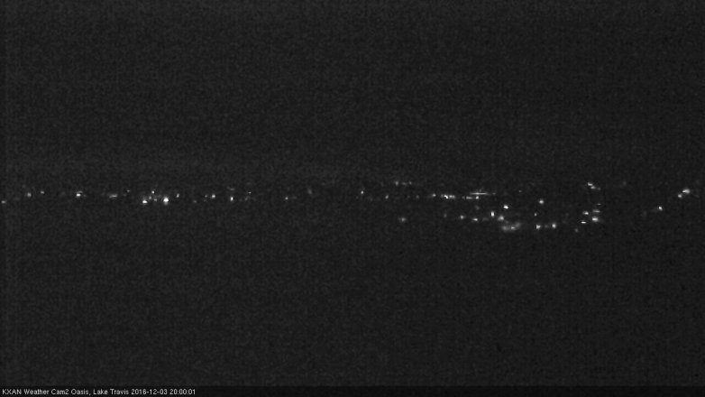 Lake Travis webcam, December 3, 2016 7:20 PM CT