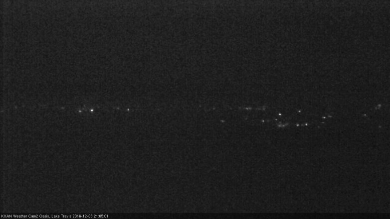 Lake Travis webcam, December 3, 2016 8:25 PM CT
