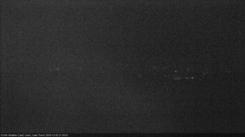 Lake Travis webcam, December 3, 2016 9:00 PM CT