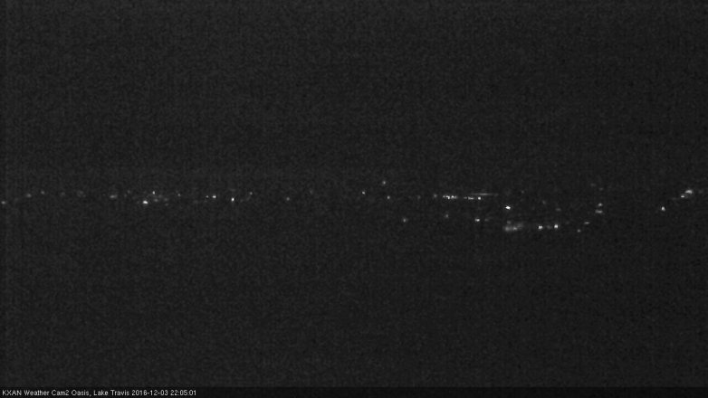 Lake Travis webcam, December 3, 2016 9:15 PM CT