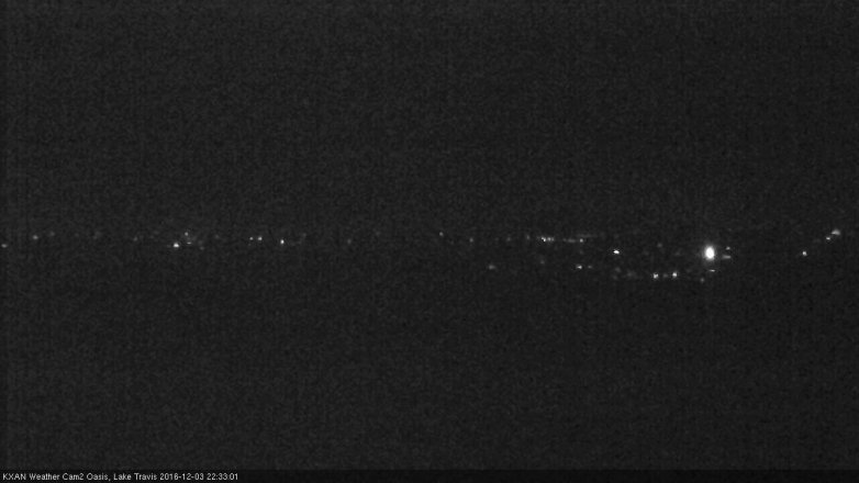 Lake Travis webcam, December 3, 2016 9:50 PM CT