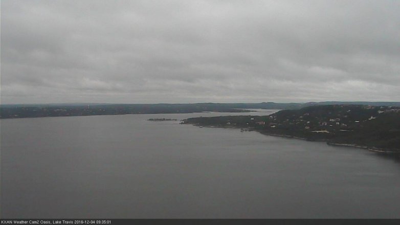 Lake Travis webcam, December 4, 2016 9:00 AM CT