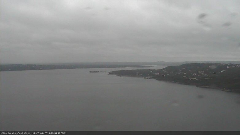 Lake Travis webcam, December 4, 2016 9:30 AM CT