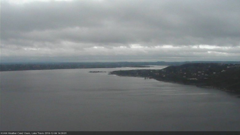 Lake Travis webcam, December 4, 2016 1:45 PM CT