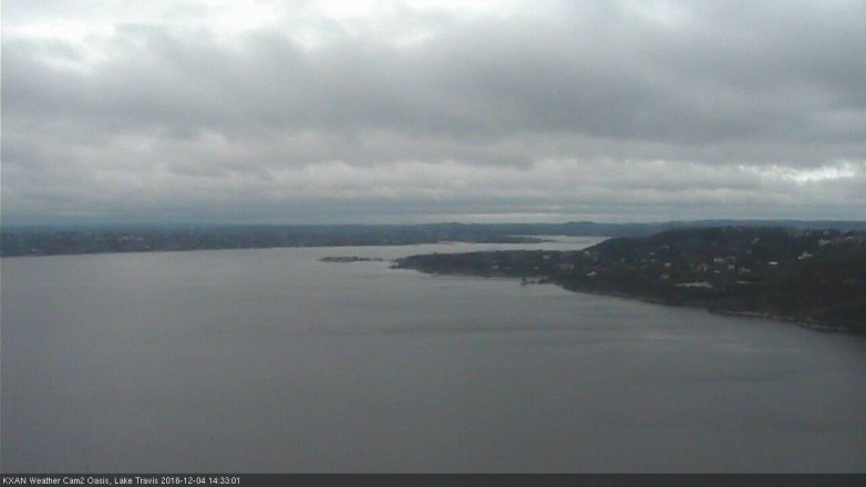 Lake Travis webcam, December 4, 2016 2:00 PM CT