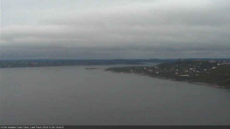 Lake Travis webcam, December 4, 2016 3:15 PM CT