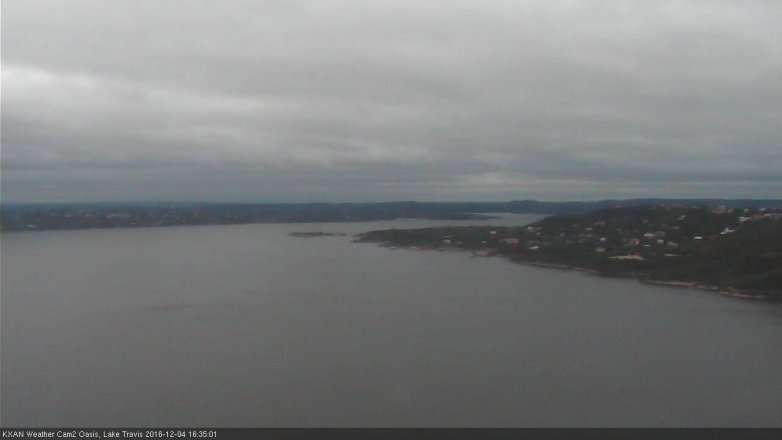 Lake Travis webcam, December 4, 2016 3:40 PM CT