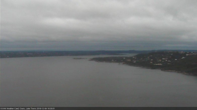Lake Travis webcam, December 4, 2016 3:45 PM CT