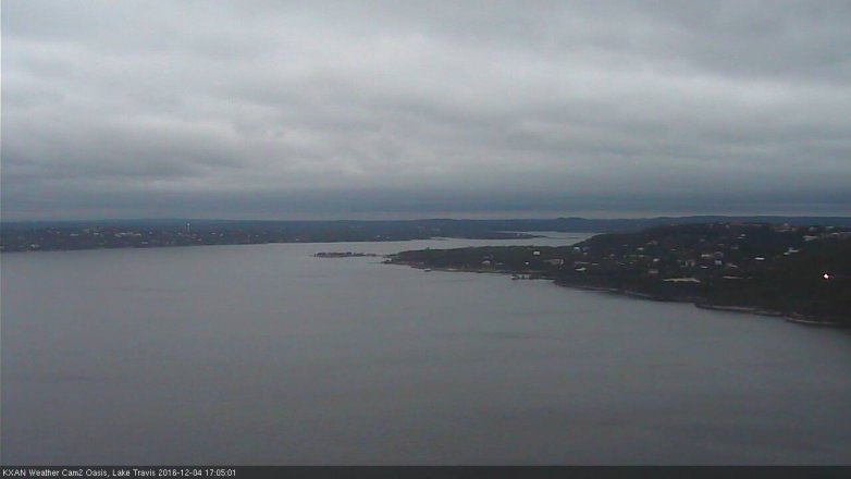Lake Travis webcam, December 4, 2016 4:10 PM CT