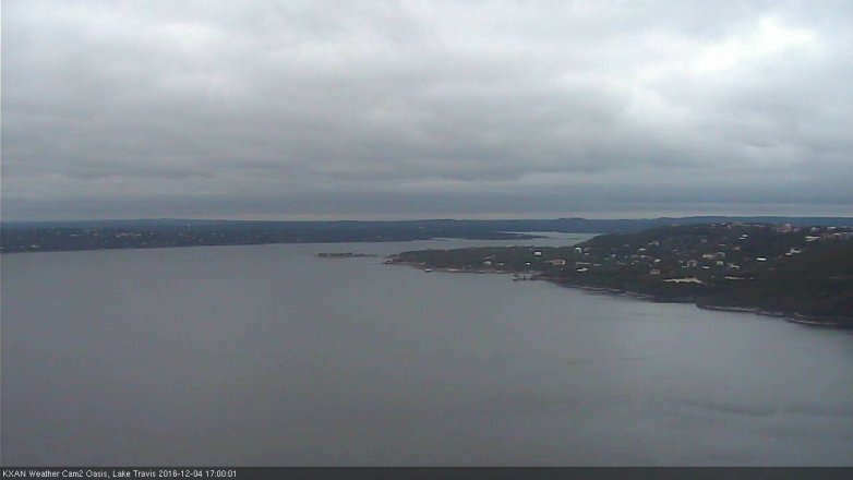 Lake Travis webcam, December 4, 2016 4:15 PM CT