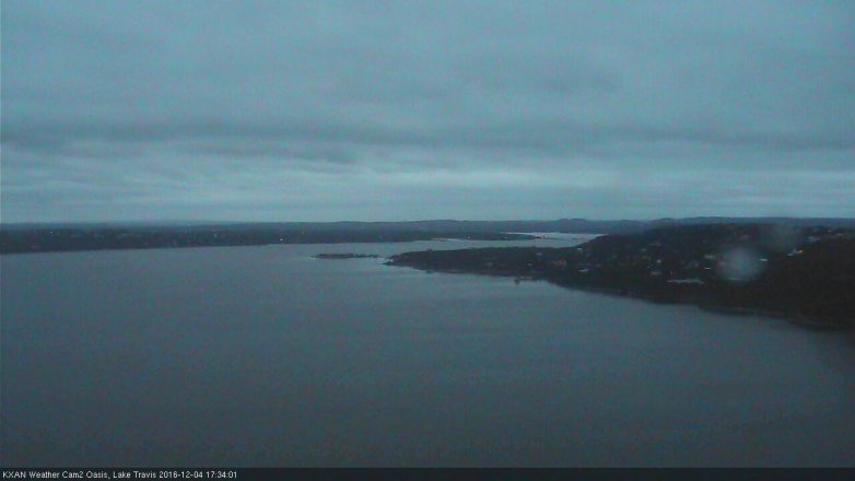 Lake Travis webcam, December 4, 2016 4:40 PM CT