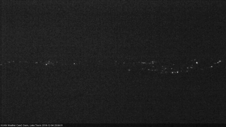 Lake Travis webcam, December 4, 2016 7:30 PM CT