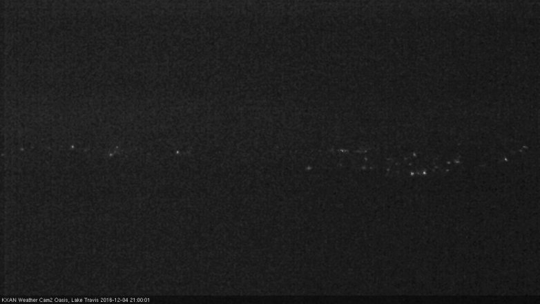 Lake Travis webcam, December 4, 2016 8:30 PM CT
