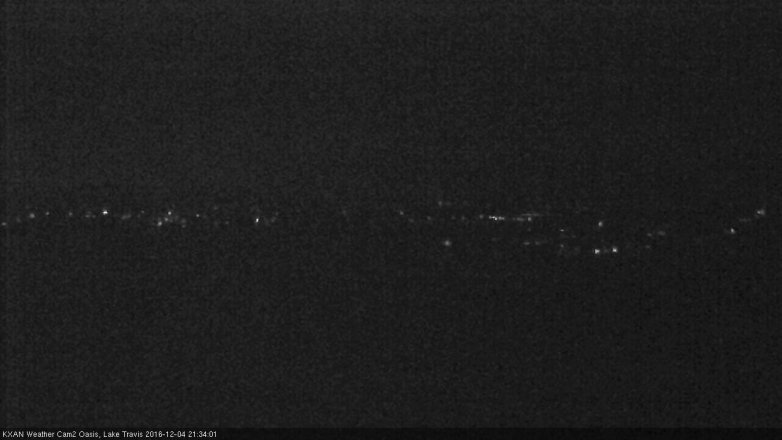Lake Travis webcam, December 4, 2016 9:00 PM CT
