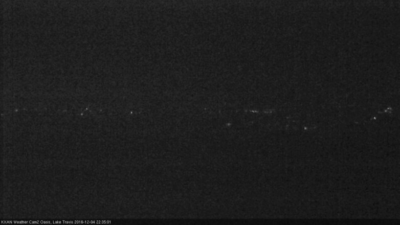 Lake Travis webcam, December 4, 2016 10:00 PM CT