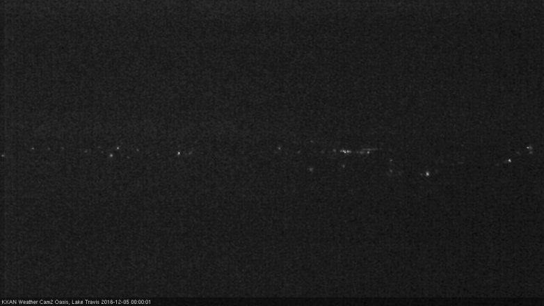 Lake Travis webcam, December 4, 2016 11:30 PM CT