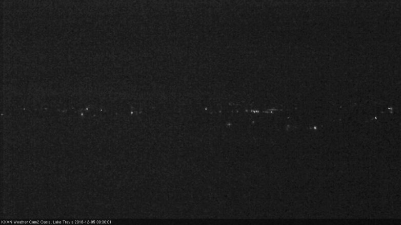 Lake Travis webcam, December 4, 2016 11:45 PM CT