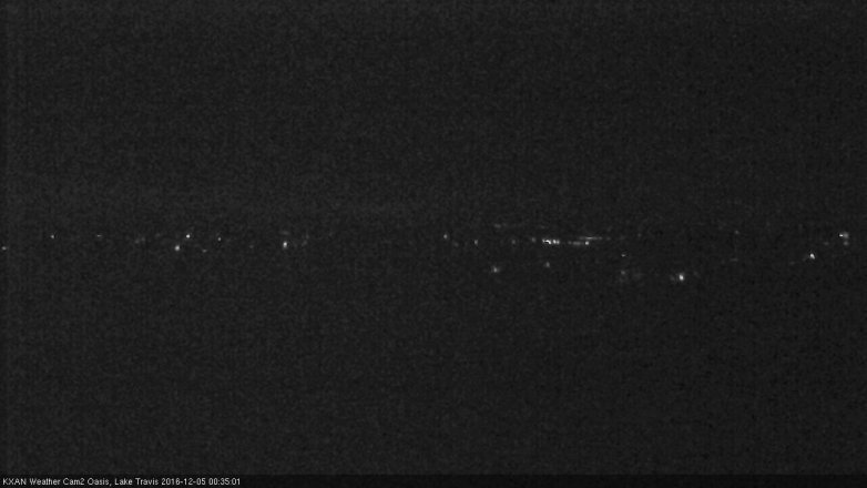 Lake Travis webcam, December 4, 2016 11:55 PM CT