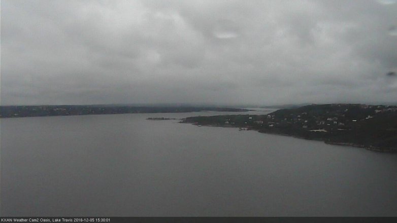 Lake Travis webcam, December 5, 2016 2:35 PM CT