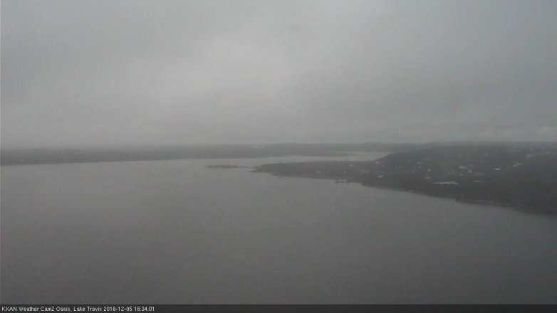 Lake Travis webcam, December 5, 2016 4:05 PM CT