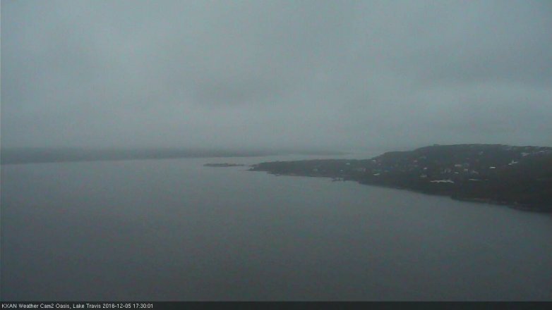 Lake Travis webcam, December 5, 2016 4:40 PM CT