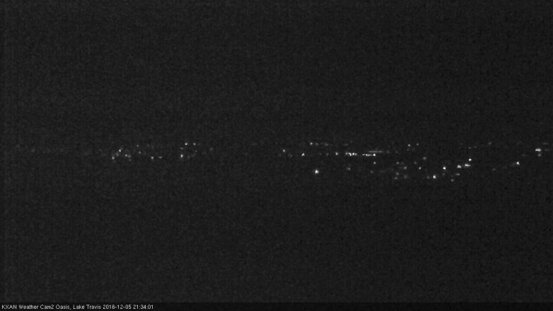 Lake Travis webcam, December 5, 2016 9:05 PM CT