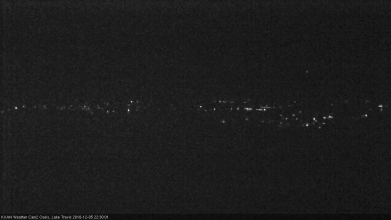 Lake Travis webcam, December 5, 2016 9:40 PM CT