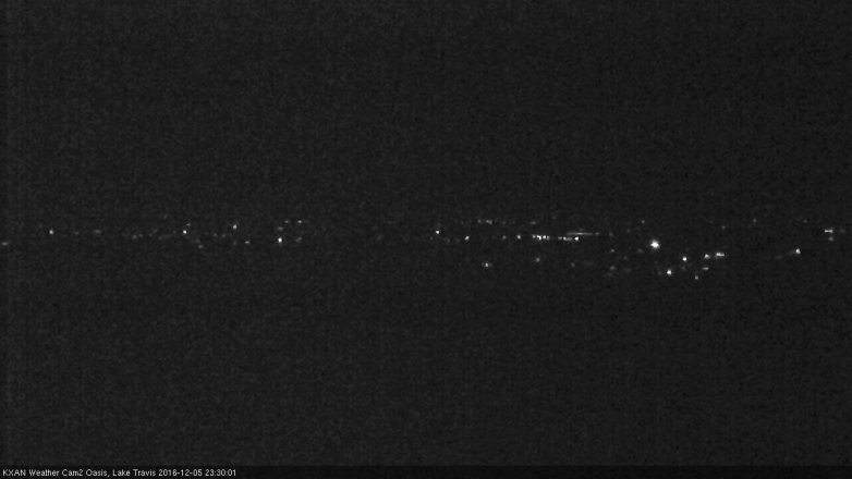 Lake Travis webcam, December 5, 2016 10:45 PM CT